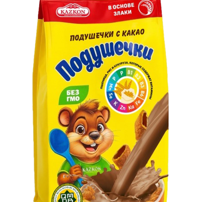 Подушечки с какао начинкой из цельных злаков